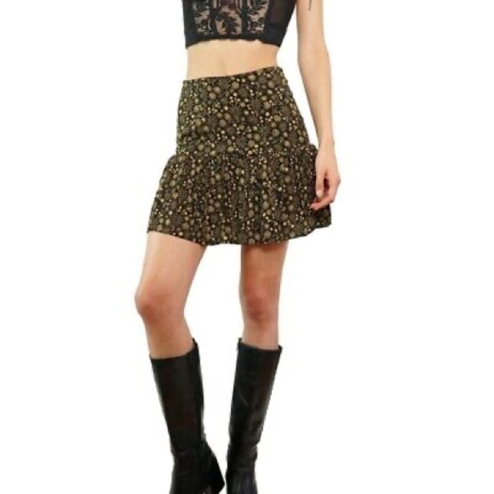 NWT Sandro Paris Cerise Sun and Floral Print Mini Skirt